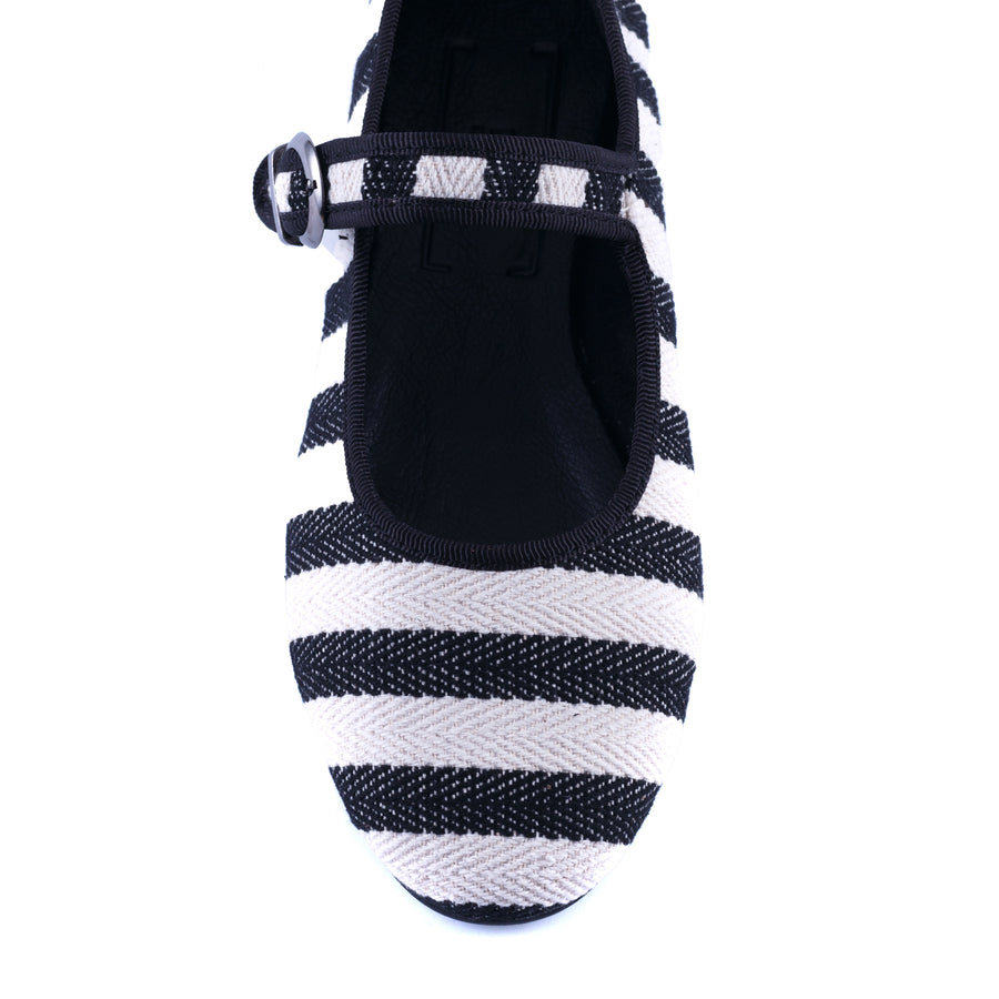 Navy Striped Mary Jane by MOI London - Gifted Products