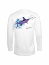 Bob Marlin Performance Shirt Adult Sword Rebel White - Gifted Products